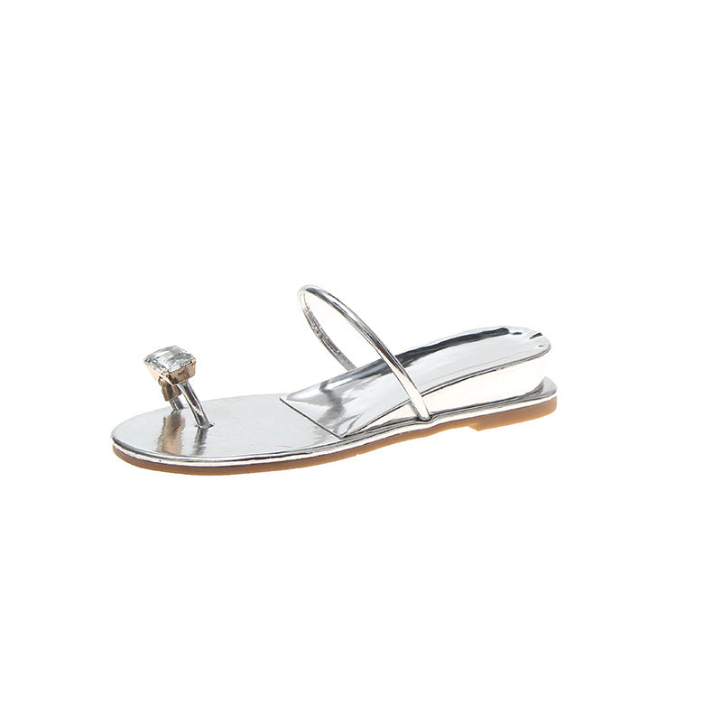 Damen glamouröse Flip-Flops mit funkelnden Kristallen EB