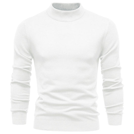 Herren Rollkragenpullover aus weichem Strickmaterial mit feiner Rippstruktur R&B