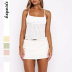 Damen Top mit gekräuseltem Design R&B