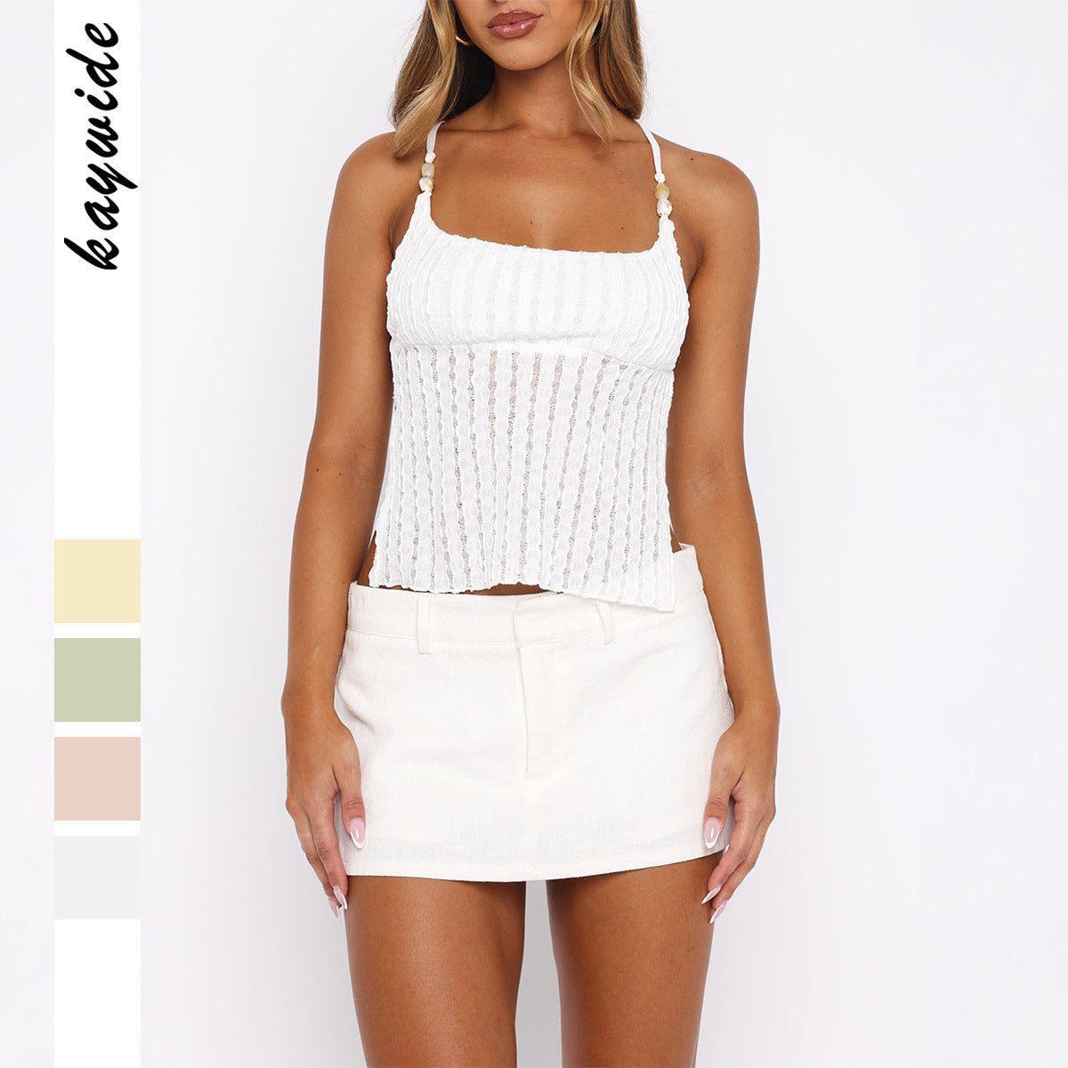Damen Top mit gekräuseltem Design R&B