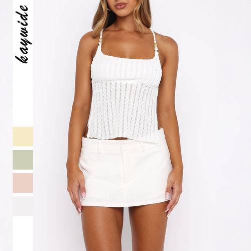 Damen Top mit gekräuseltem Design R&B