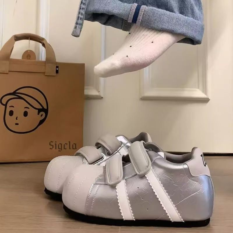 Damen Bequeme Sneakers mit doppeltem Klettverschluss und sportlichem Design R&B