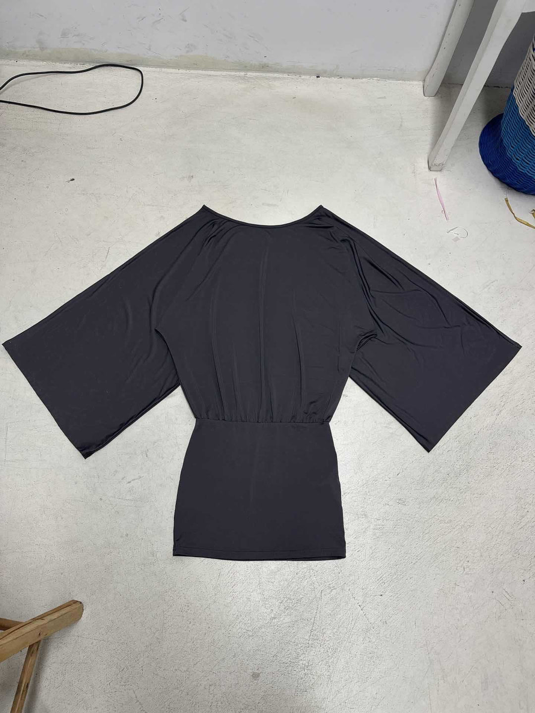Damen Oversize-Top mit weiten Ärmeln und elastischem Bund R&B