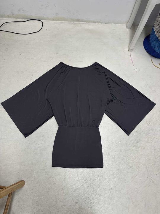 Damen Oversize-Top mit weiten Ärmeln und elastischem Bund R&B