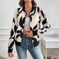 Damen Bomberjacke mit floralem Print und sportlichem Schnitt R&B