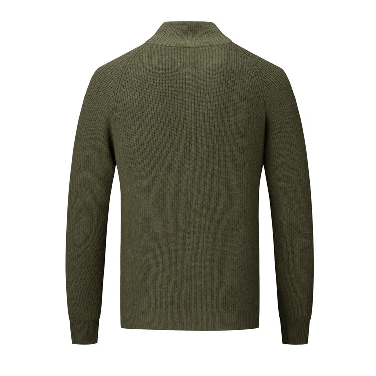 Herren Strickjacke mit hohem Kragen R&B