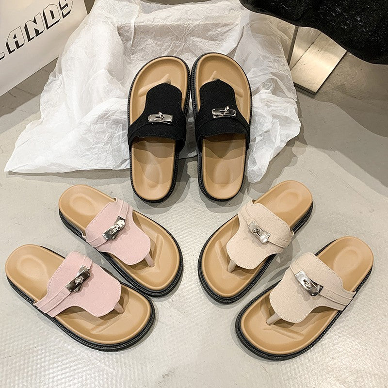 Damen modische Chic-Schlappen mit exklusivem Design und komfortabler Sohle EB