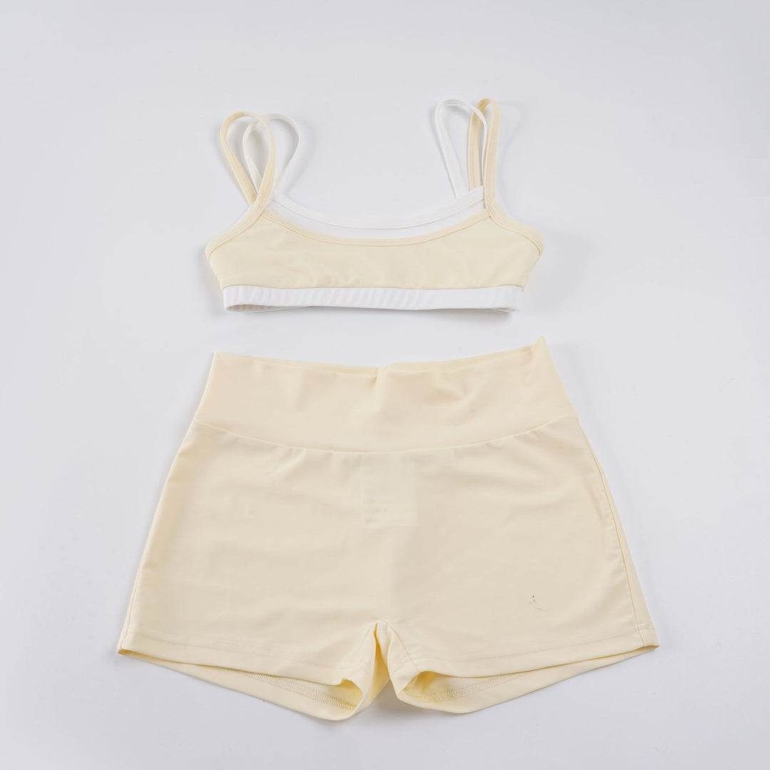 Damen Sportliches Zweiteiliges Set aus bequemem Material mit verstellbaren Trägern R&B