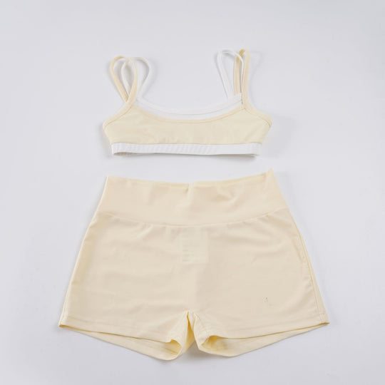 Damen Sportliches Zweiteiliges Set aus bequemem Material mit verstellbaren Trägern R&B
