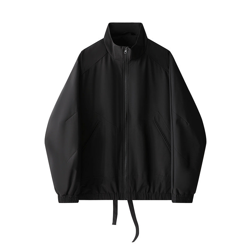 Damen sportliche Übergangsjacke mit hohem Kragen und verstellbarem Bund