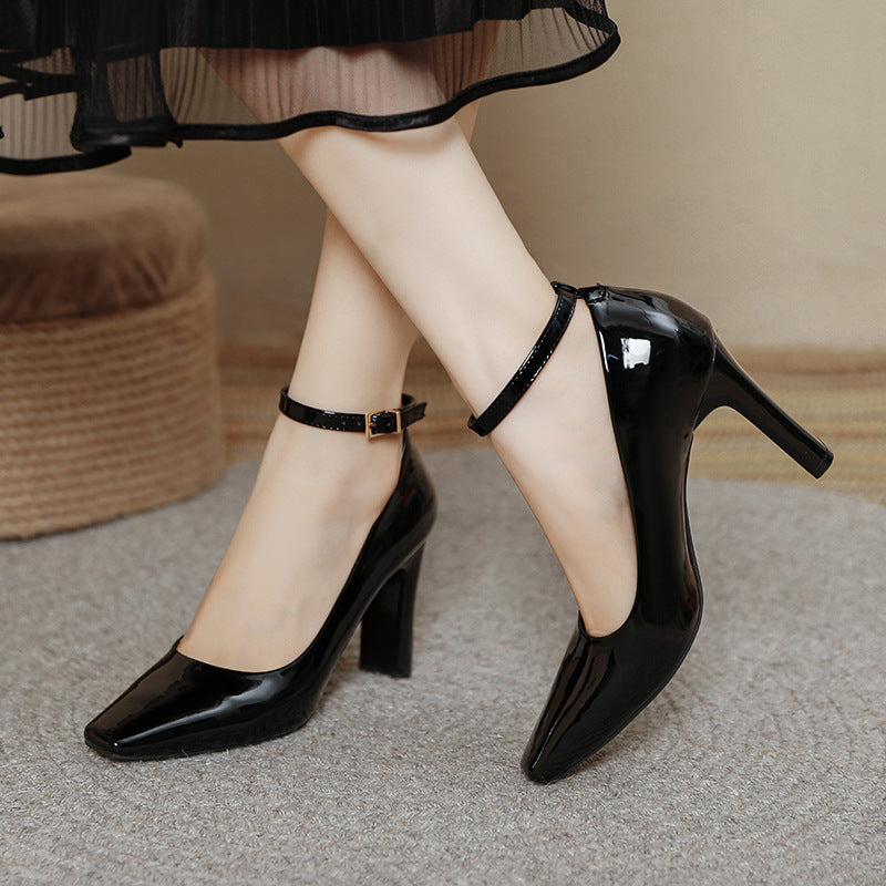 Damen Hochwertige Slingback-Pumps mit elegantem Blockabsatz und modischem Riemen R&B