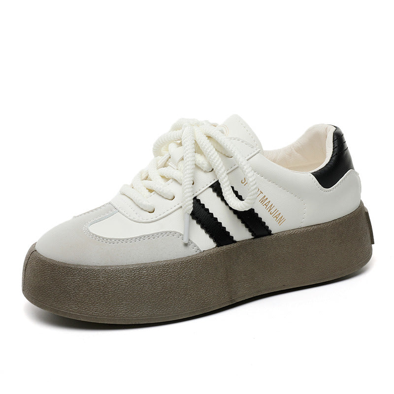 Damen modische Sneaker mit plattenförmigem Schnitt und auffälligen Schnürsenkeln R&B