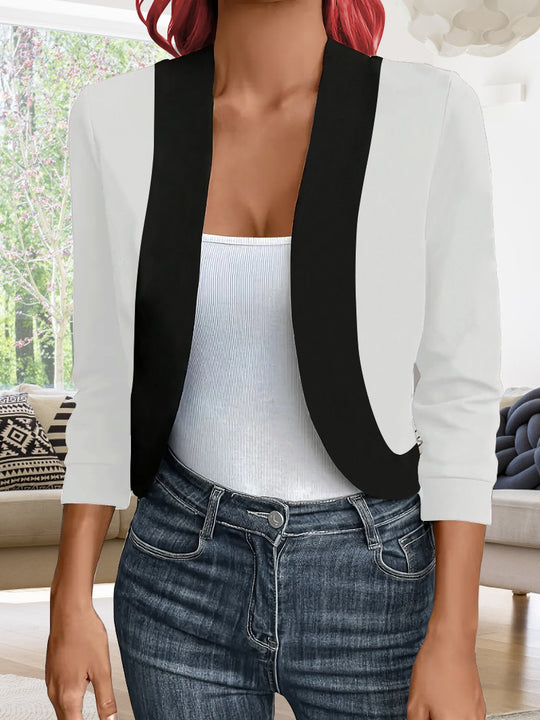 Damen Elegante Blazerjacke mit modernem Schnitt und Kontrastdetails R&B