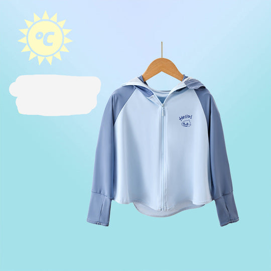 Mädchen funktionale UV-Schutzjacke mit Kapuze R&B