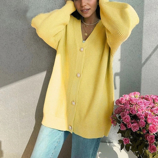 Damen gemütlicher Oversize-Kardie R&B