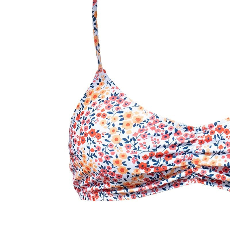 Damen Triangel-Bikini mit kreativen Rüschen und floralem Design R&B