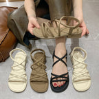 Damen Riemensandalen mit elastischem Riemendesign R&B