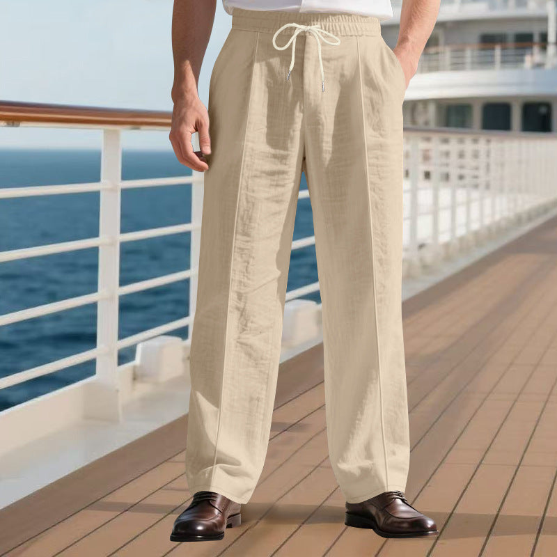 Herren elegante Reisehose mit verstellbarem Kordelzug und atmungsaktivem Stoff R&B