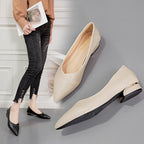 Damen elegante Spitze Ballerinas mit modischem Absatz