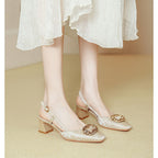 Damen Slingback Pumps mit luxuriösem Schmuckdetail