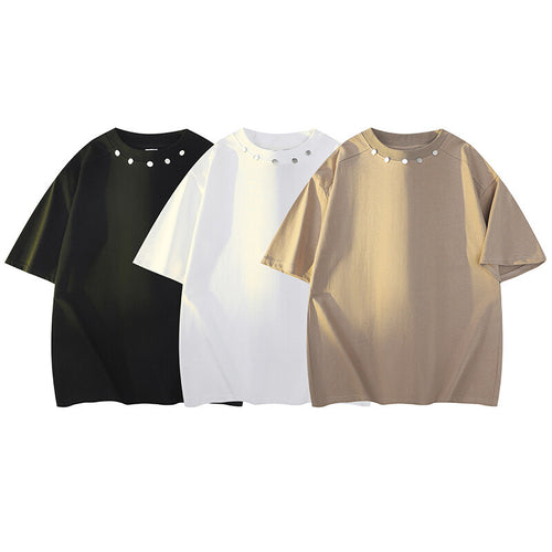 Damen Oversized T-Shirt mit dekorativen Metallakzenten R&B