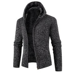 Herren kuschelige Strickjacke mit hohem Kragen und praktischen Taschen R&B