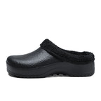 Damen Bequeme Clogs mit kuscheligem Innenfutter und rutschfester Sohle