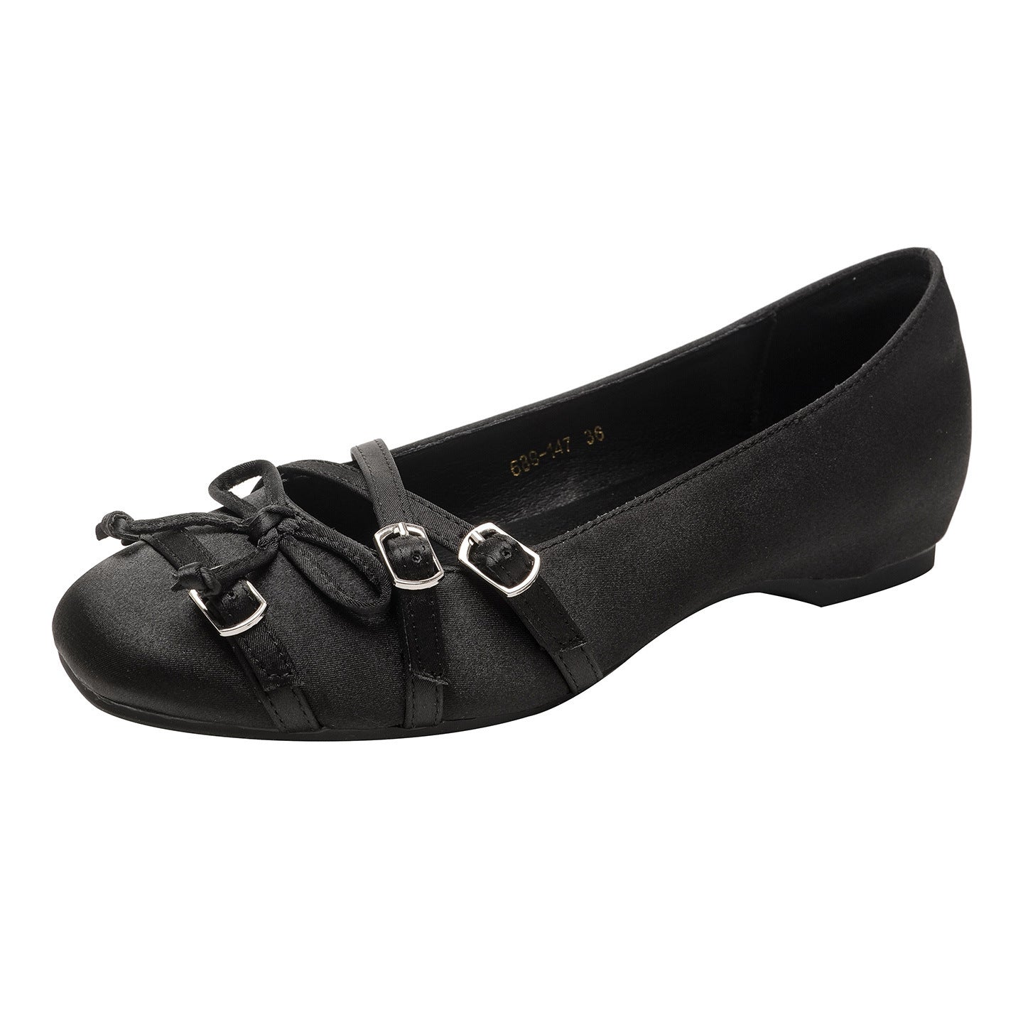Damen Ballerinas mit modischen Riemchen und dekorativen Schnallen