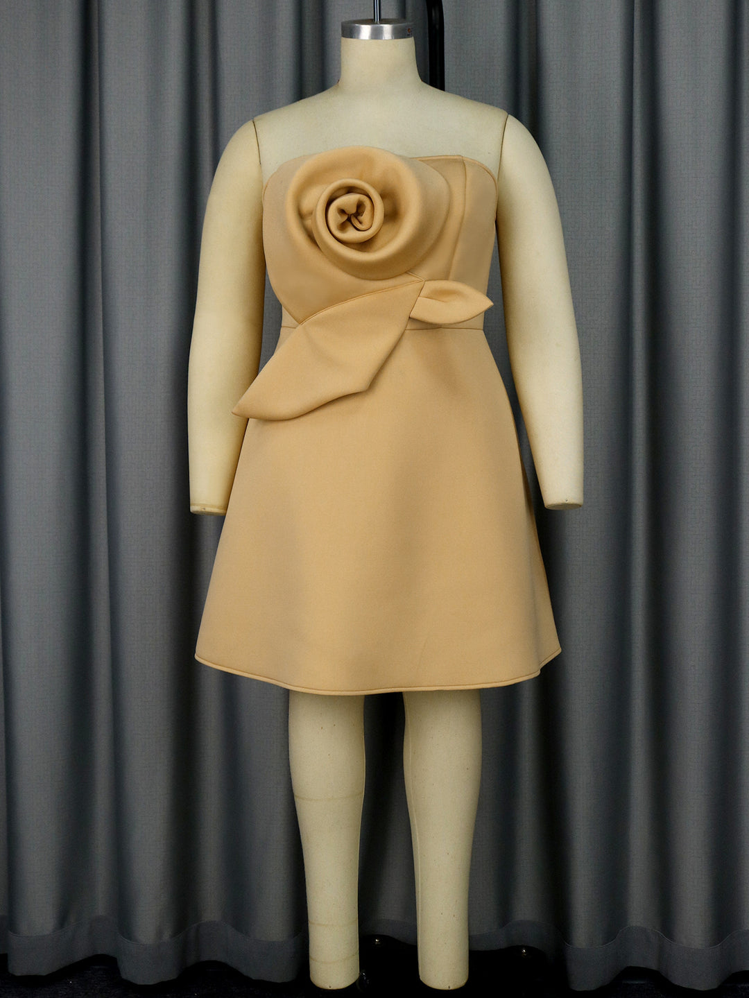 Damen elegantes Trauzeugen-Kleid mit voluminösem Rosen-Detail R&B