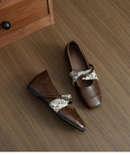 Damen elegante Slipper mit modischer Schnalle und komfortabler Sohle R&B