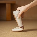 Damen Elegante Ballerinas mit schickem Riemchen und hochwertigem Lederoberteil R&B