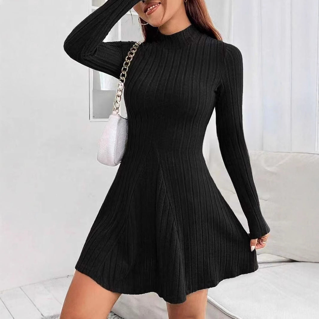 Damen Strickkleid mit eleganter Passform und langen Ärmeln R&B