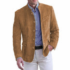 Herren eleganter Wildlederblazer mit modischen Akzenten R&B