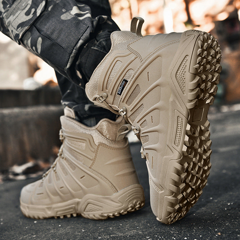 Herren taktische Schuhe mit hoher Knöchelsupport und rutschfester Sohle R&B
