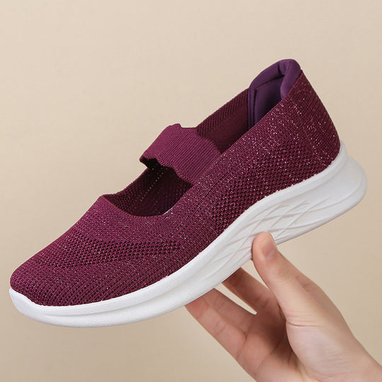 Damen bequeme Sneaker mit elastischen Riemen R&B