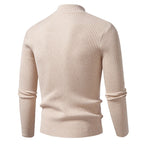 Herren eleganter Rollkragenpullover aus feinem Rippstrick R&B