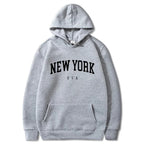 Damen Kapuzenpullover mit modischem New York Print und bequemer Passform