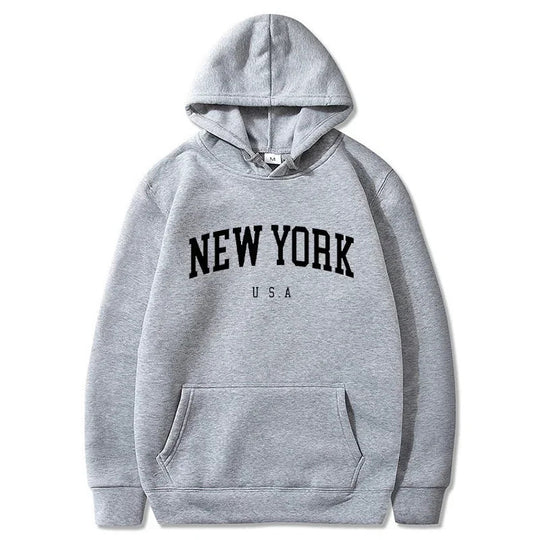 Damen Kapuzenpullover mit modischem New York Print und bequemer Passform R&B