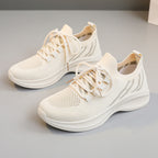 Damen sportliche Sneakers mit atmungsaktiver Mesh-Oberfläche und dämpfender Laufsohle R&B
