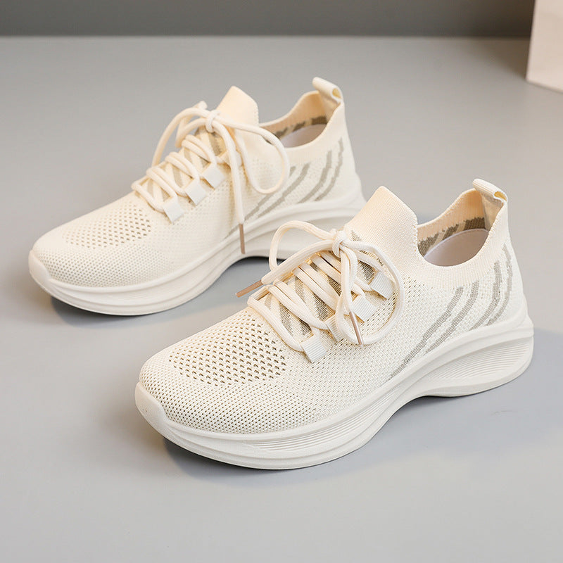 Damen sportliche Sneakers mit atmungsaktiver Mesh-Oberfläche und dämpfender Laufsohle R&B