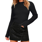 Damen grober Strickpullover mit weitem Schnitt und Struktur R&B