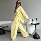 Damen luftiges Loungewear-Set mit weitem Schnitt R&B