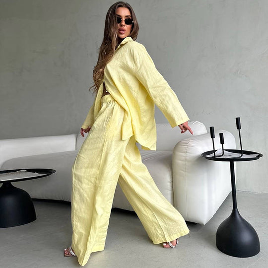 Damen luftiges Loungewear-Set mit weitem Schnitt R&B