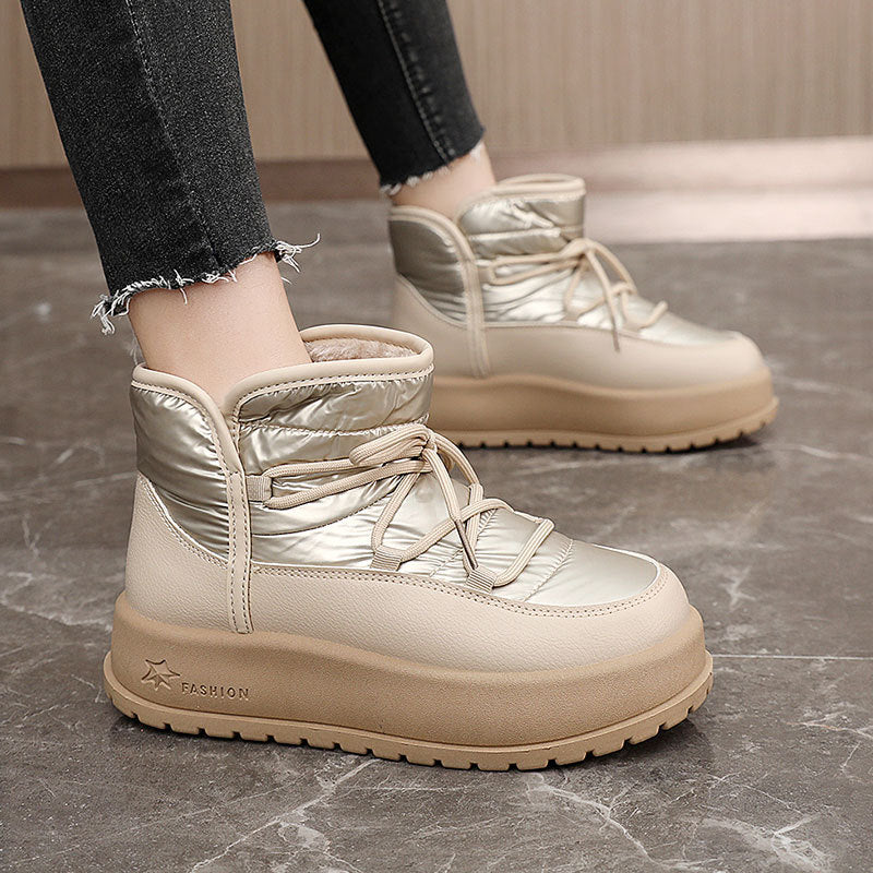 Damen warme Winterboots mit wasserdichtem Obermaterial und isolierendem Innenfutter R&B