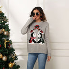 Damen Weihnachtspullover mit süßem Pinguin-Motiv und festlichem Design R&B