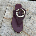 Damen modische Riemen-Sandalen mit zeitgemäßem Schmuckdetail und rutschfester Sohle R&B