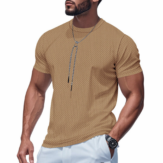 Herren Atmungsaktives Kurzarm-T-Shirt mit stylischem Reißverschluss R&B