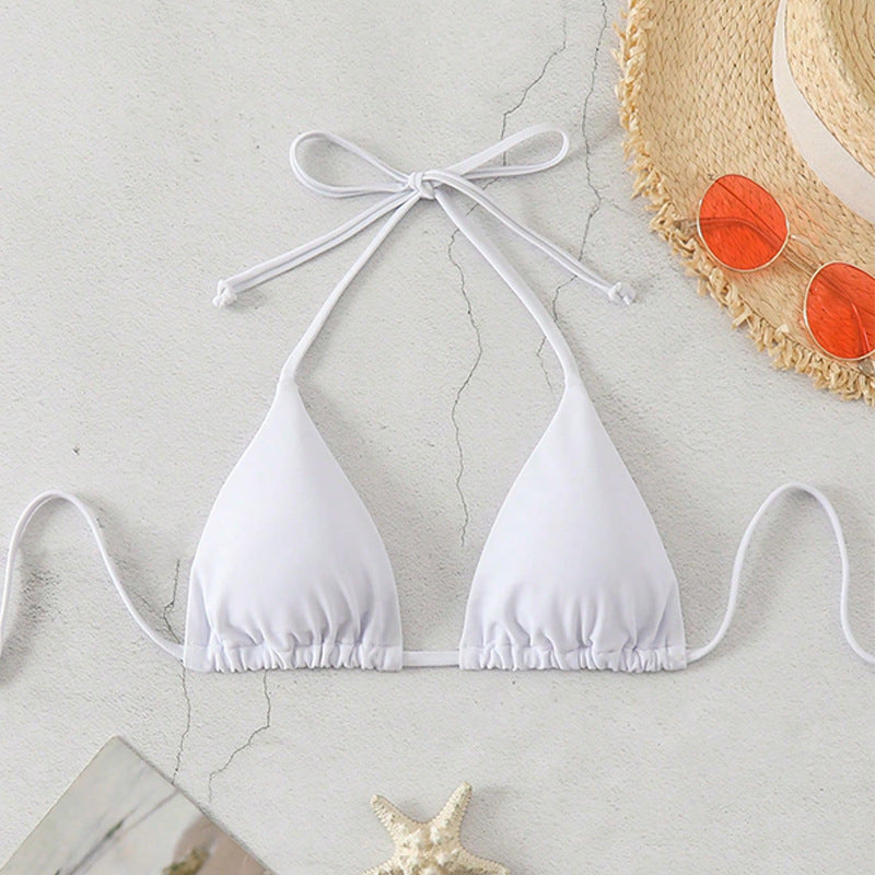 Damen Triangel-Bikini mit tierischem Muster und verstellbaren BindR&Bändern R&B