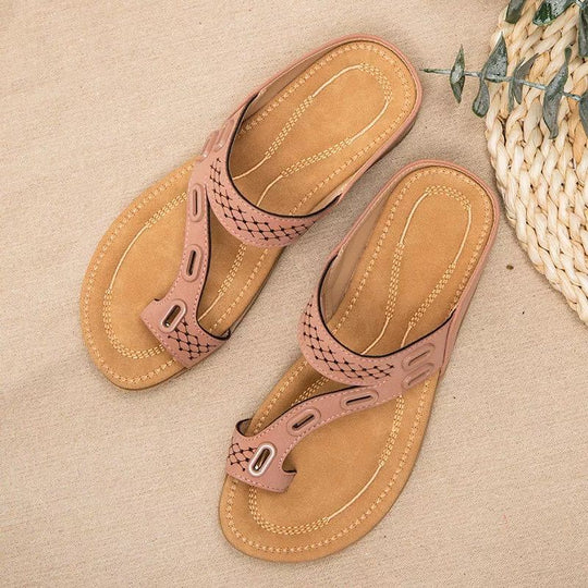 Damen komfortable Zehensandalen mit anatomischer Fußbettgestaltung R&B