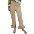 Damen Freizeithose mit Rüschenabschlüssen R&B